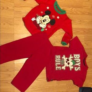 Long sleeved shirt, shirt sleeved shirt and sweats